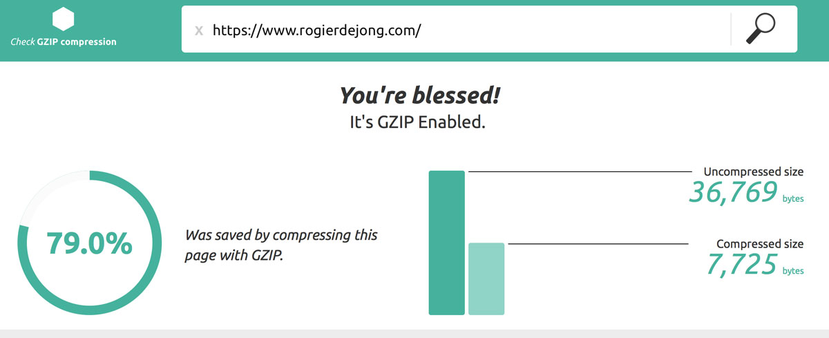 Check gzip compressie rogierdejong.com