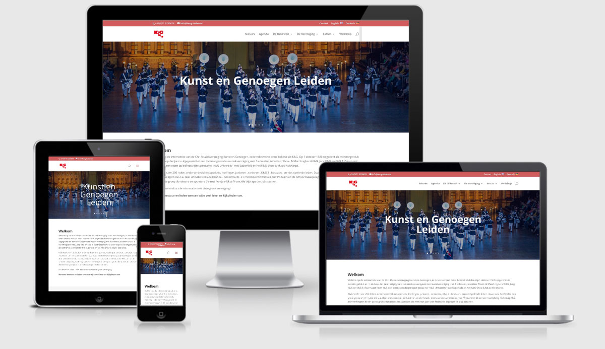 De website heeft een responsive design waardoor deze op alle soorten apparaten goed te gebruiken is